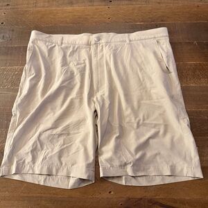 Peter Millar Shackleford  Tan Hybrid Shorts 38”